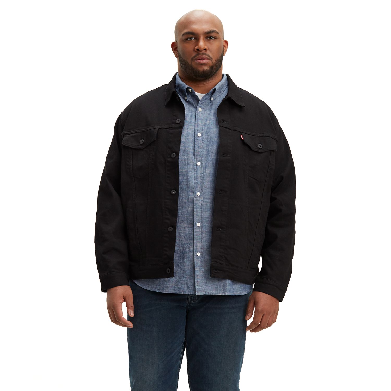 levi big and tall denim jacket