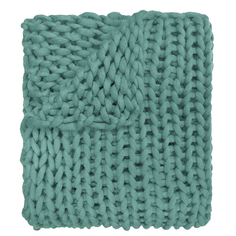 Donna Sharp Chunky Knit Throw, Green