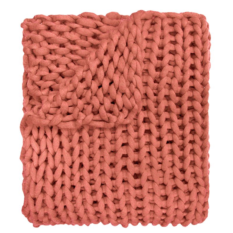 84501658 Donna Sharp Chunky Knit Throw, Orange sku 84501658