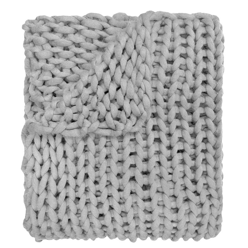 20774162 Donna Sharp Chunky Knit Throw, Grey sku 20774162