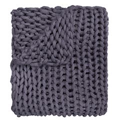 Donna Sharp Chunky Knit Throw Blanket, Taupe 40 x 50 