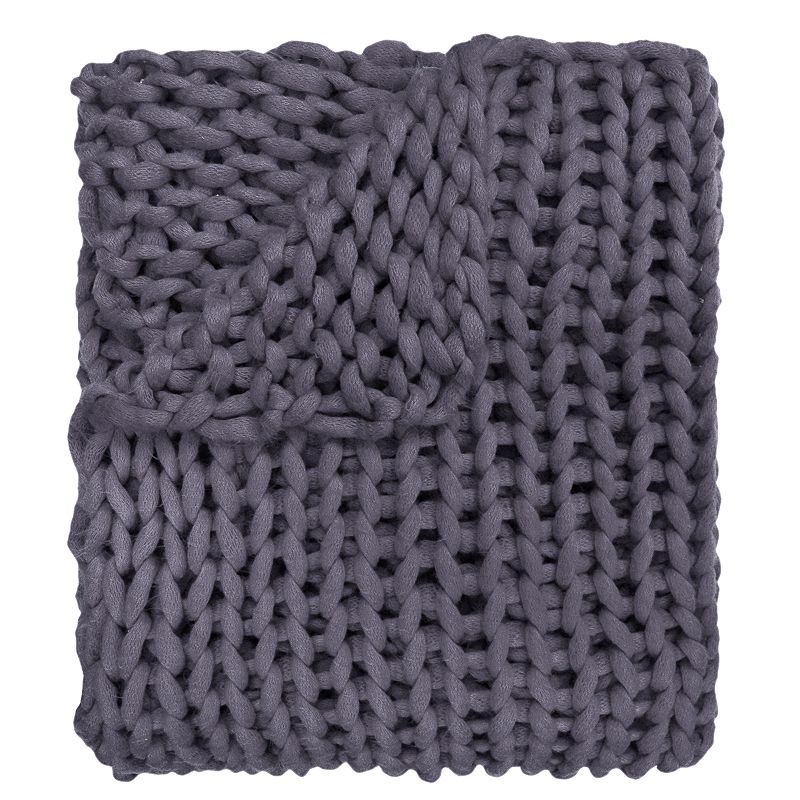 Donna Sharp Chunky Knit Throw, Purple