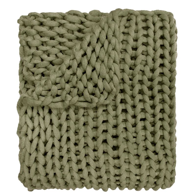 53215276 Donna Sharp Chunky Knit Throw, Green sku 53215276