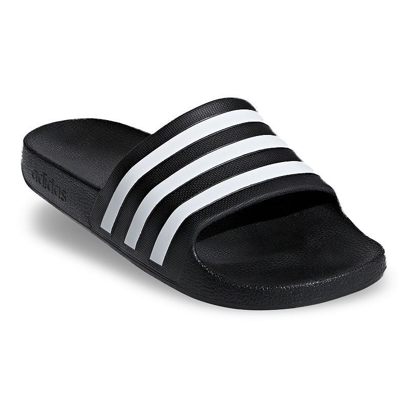 adidas Adilette Aqua Womens Slide Sandals, Size: M5W6, Black