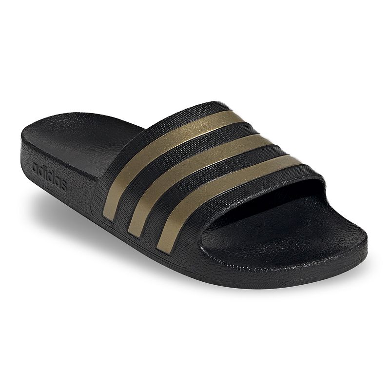 adidas Adilette Aqua Womens Slide Sandals, Size: M6W7, Black