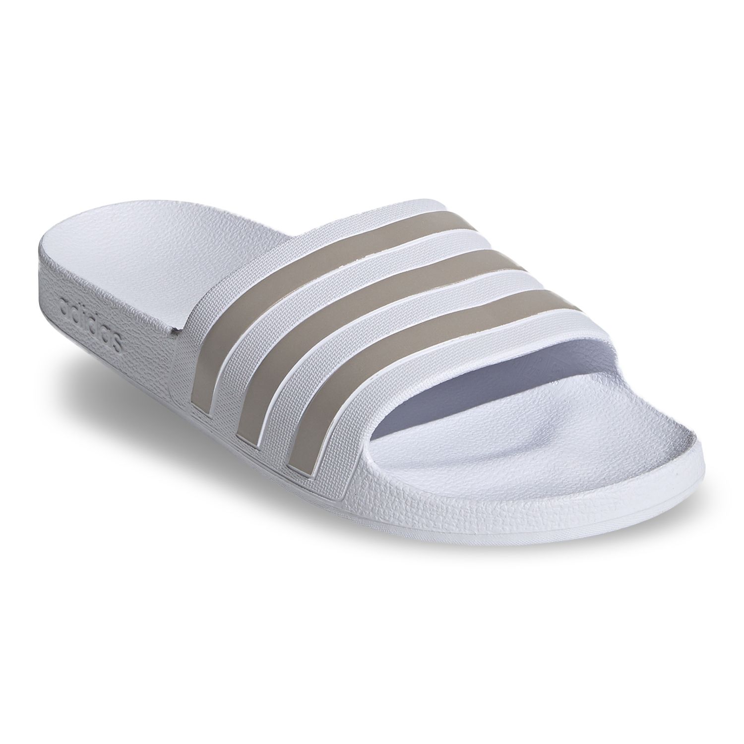 Adidas White and Gray Slide Sandals 2 pair TWO PAIR both grey and white colors SLIDES ADILETTE AQUA GRAY TWO / CLOUD WHITE / GRAY TWO  main image 4