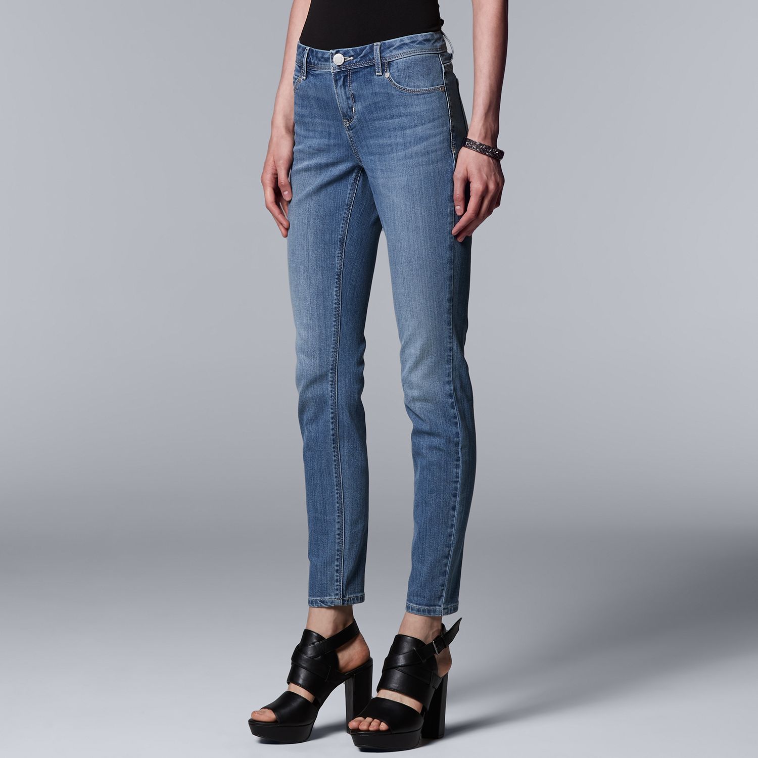 women's simply vera vera wang everyday luxury skinny jeans