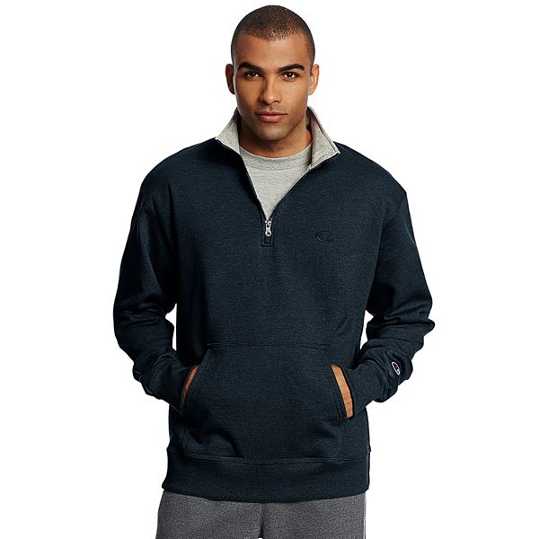 quarter zip pullover with hood