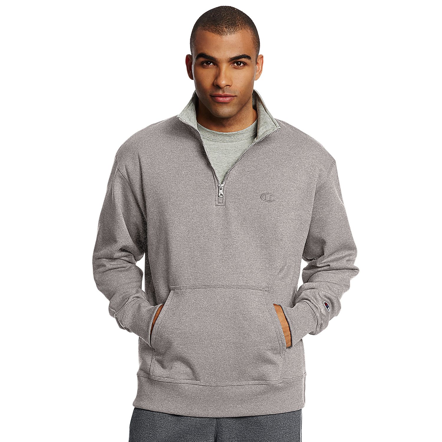 champion eco powerblend quarter zip