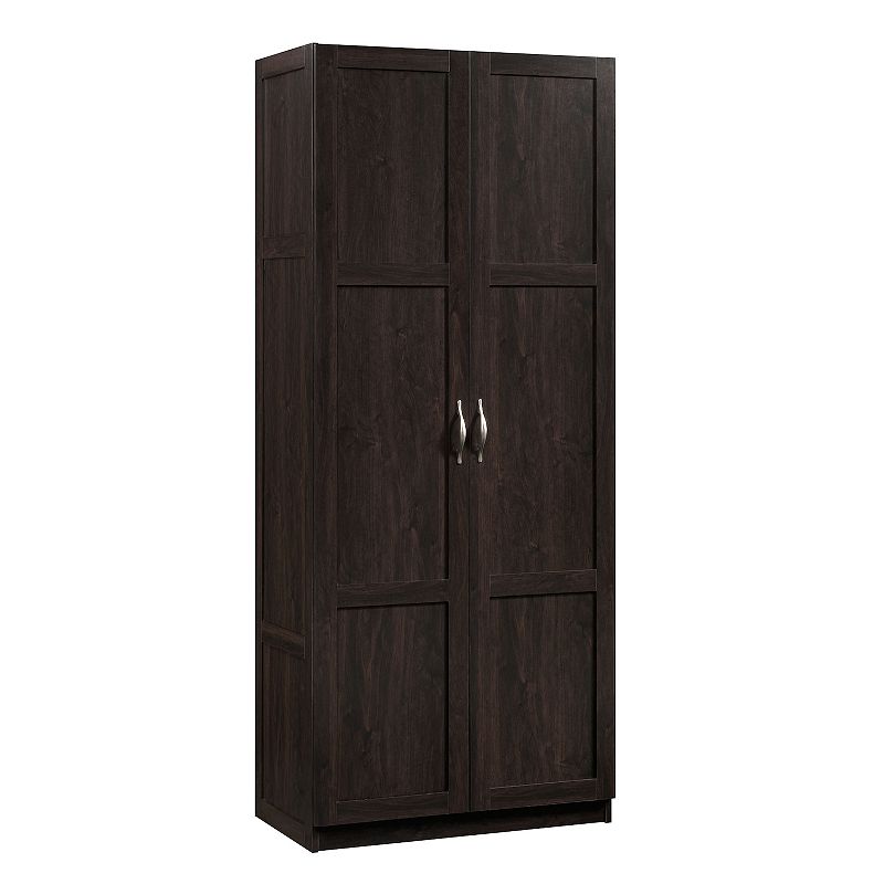 Sauder Storage Cabinet Dark Wood Finish