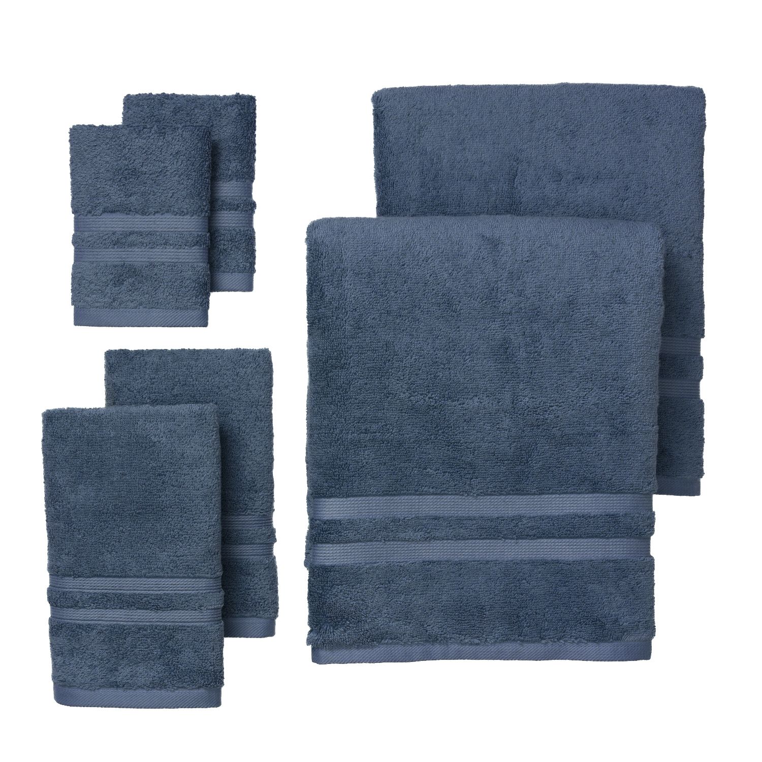 blue bathroom towels