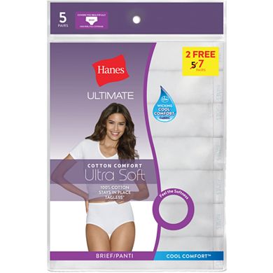 Women's Hanes Ultimate 5-pk. + 2 Bonus Comfort Ultra Soft Brief Panties 40HUC7