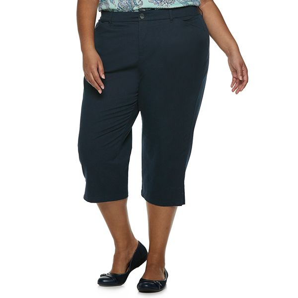 Plus Size Croft & Barrow® Classic Stretch Twill Capris