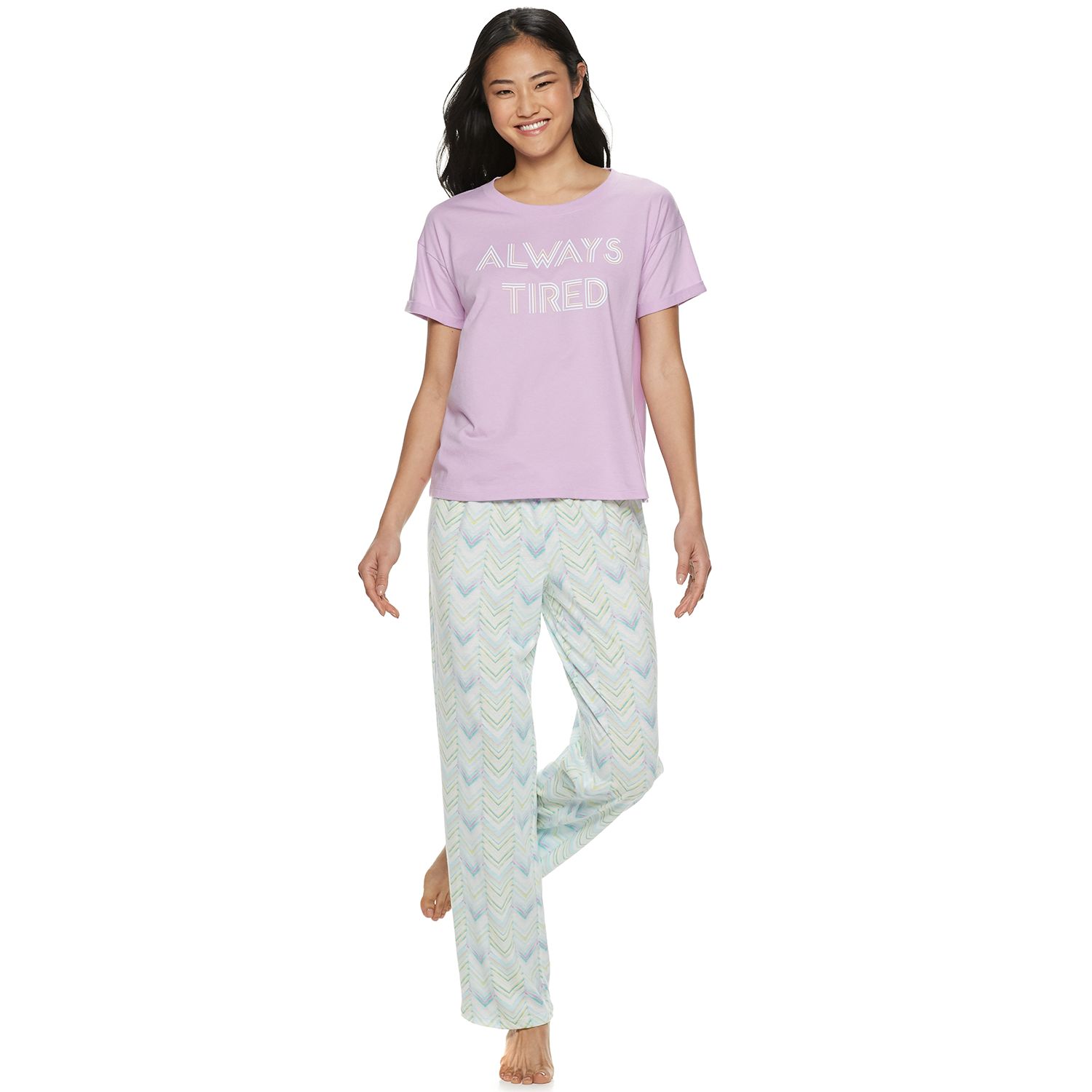Juniors' SO® Tee \u0026 Pajama Pants Set