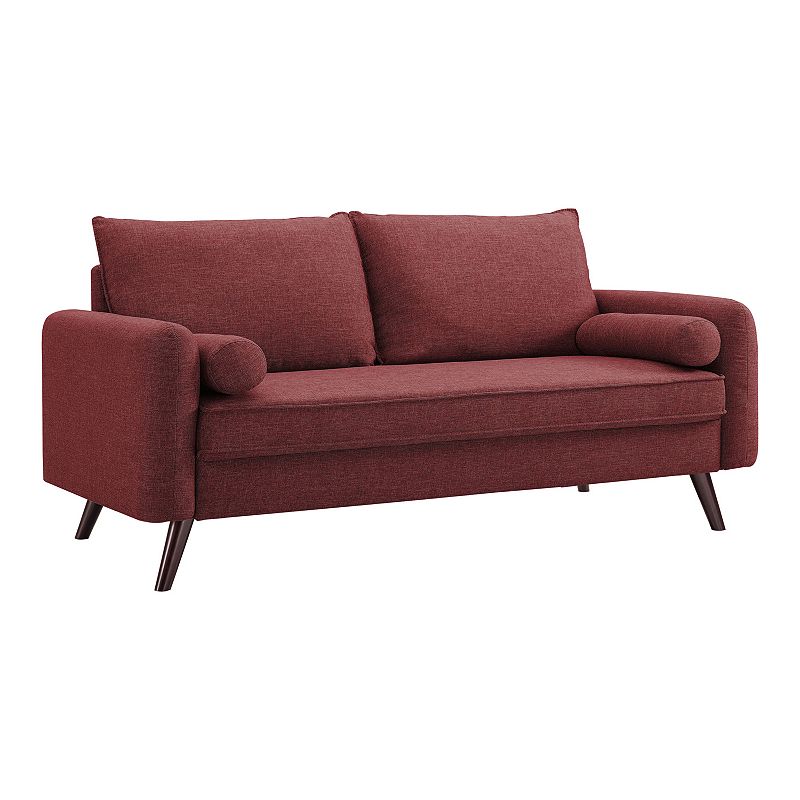 Lifestyle Solutions Caelan Sofa Couch, Red