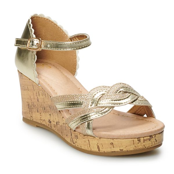 SO® Coconut Girls' Wedge Sandals