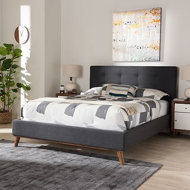 Baxton Studio Mid-Century Platform Bed