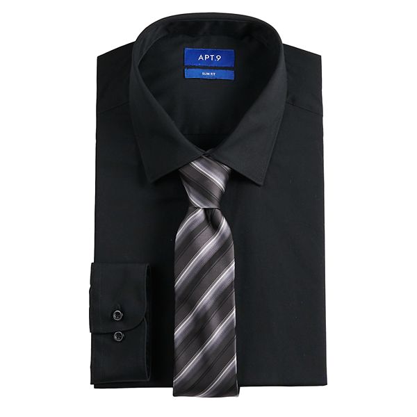 Men's Apt. 9® ExtraSlim Fit SpreadCollar Dress Shirt & Tie Set