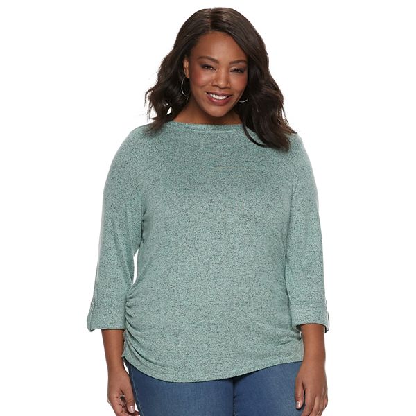 Plus Size Croft & Barrow® Rusched Top