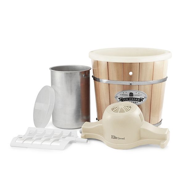 Elite Gourmet Old Fashioned Ice Cream Maker 