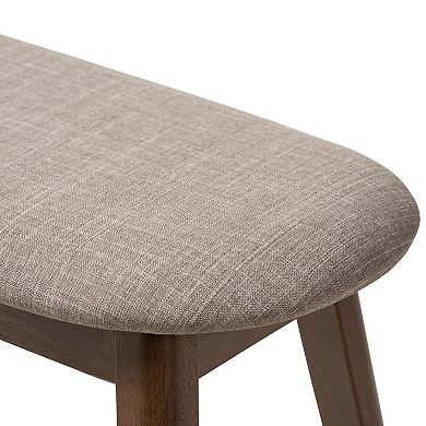 Baxton Studio Mid-Century Dark Grey Bench