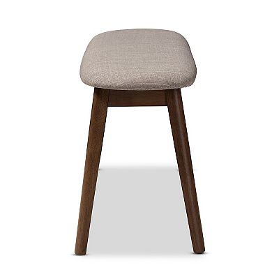Baxton Studio Mid-Century Dark Grey Bench