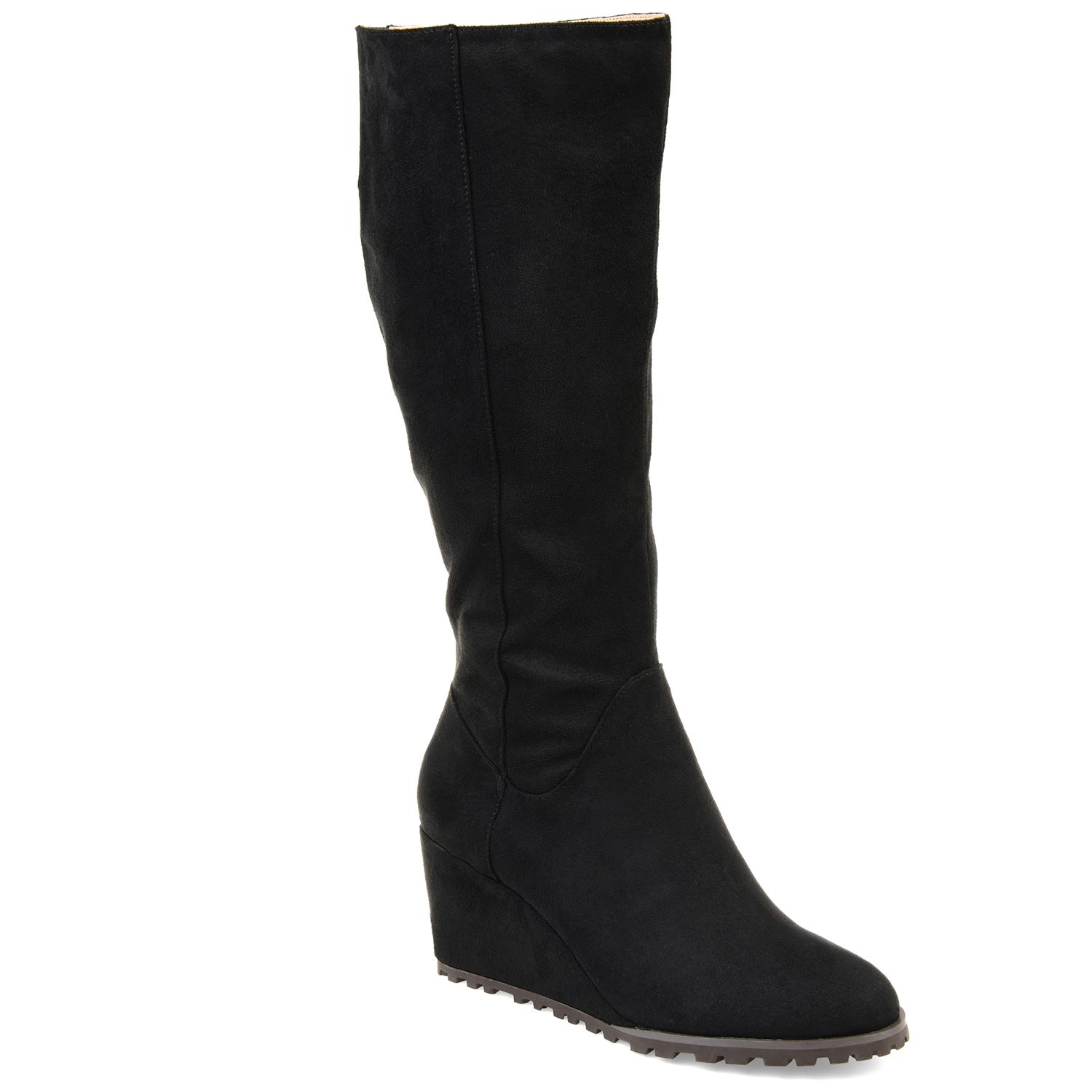 womens leather wedge boots
