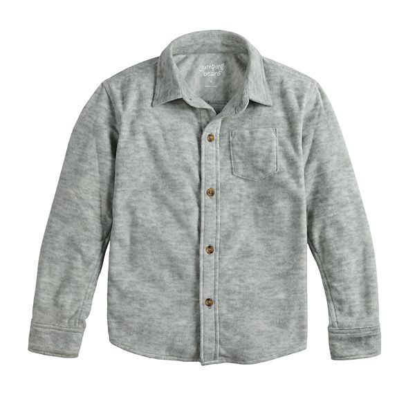 Boys 4 12 Jumping Beans Camouflaged Fleece Button Down Shirt