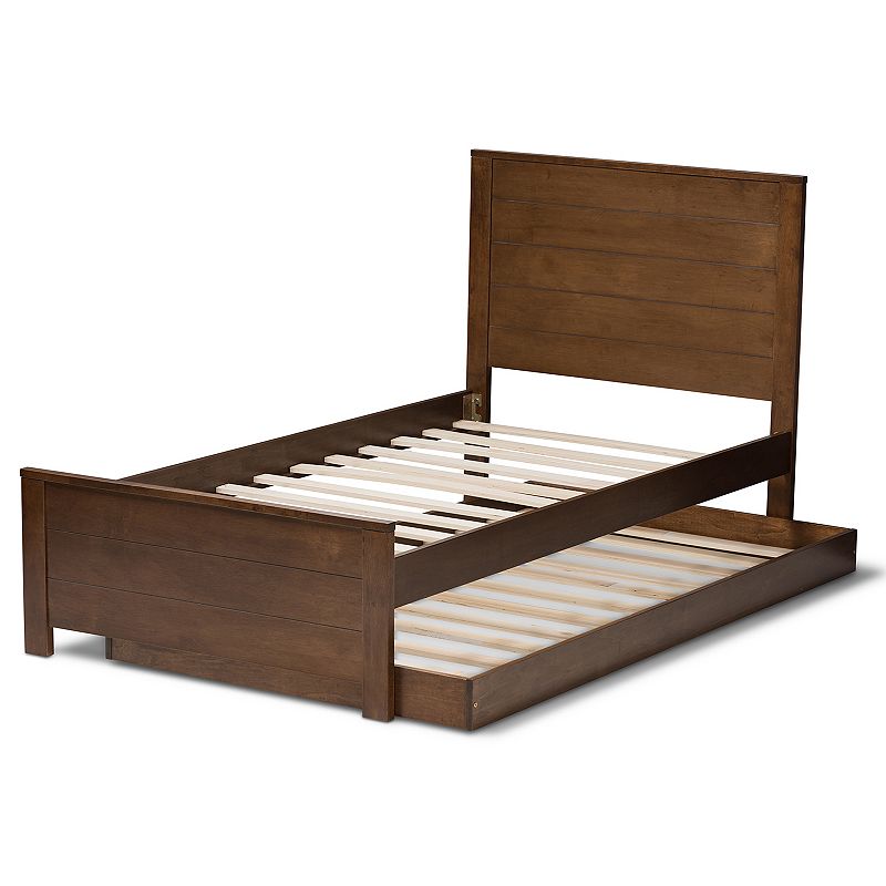 Baxton Studio Modern Twin Bed & Trundle, Multicolor