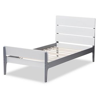 Baxton Studio Modern Thick Slatted Twin Platform Bed