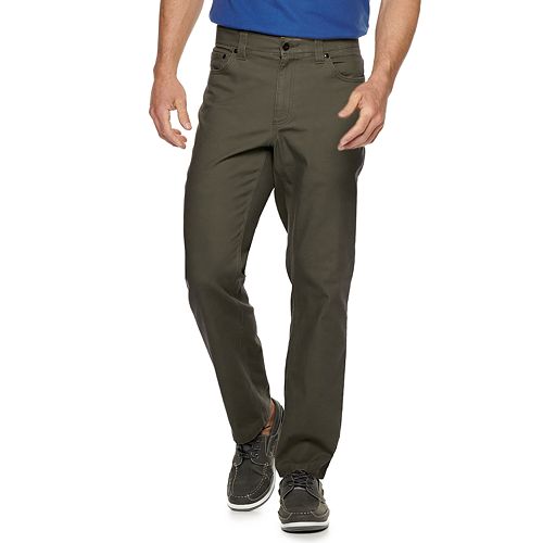 Men's Croft & Barrow® Straight-Fit Utility 5-Pocket Canvas Work Pants