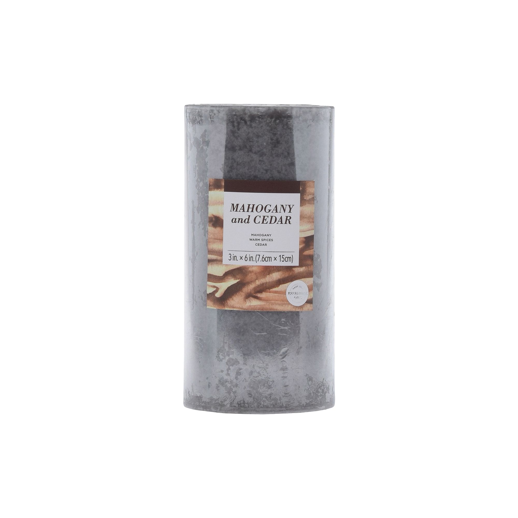 Sonoma Goods For Life® 3 x 6 Mahogany & Cedar Pillar Candle, Brown