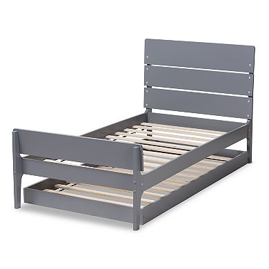 Baxton Studio Modern Twin Platform Bed & Trundle