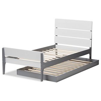 Baxton Studio Modern Twin Platform Bed & Trundle