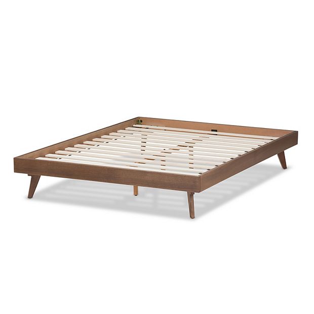 Baxton Studio Mid Century Walnut Bed Frame