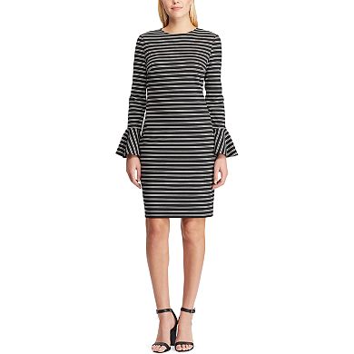 Women's Chaps Plaid Bell-Sleeve Ponte Dress