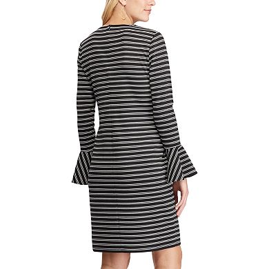 Women's Chaps Plaid Bell-Sleeve Ponte Dress