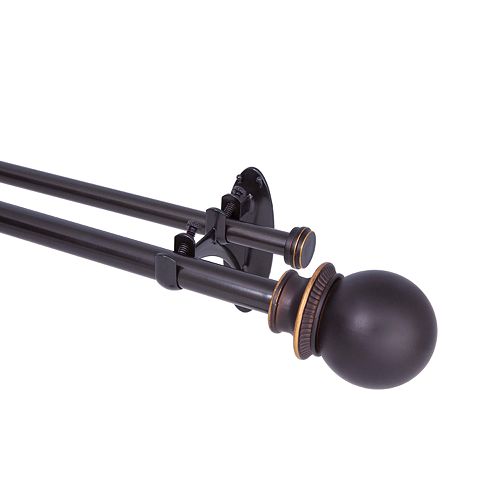 Kenney Fast Fit Birkin Easy Install Double Curtain Rod