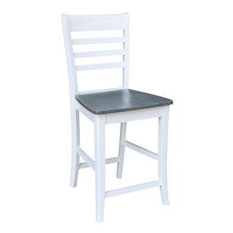 International Concepts Heather Gray Ladder Back Counterheight Stool