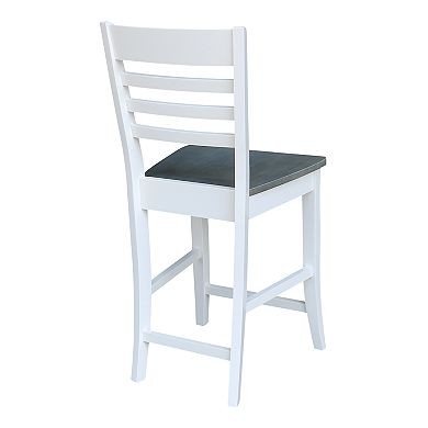 International Concepts Heather Gray Ladder Back Counterheight Stool