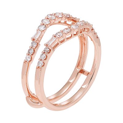 The Regal Collection 14k Gold 1 2 Carat T.W. Diamond Enhancer Wedding Ring