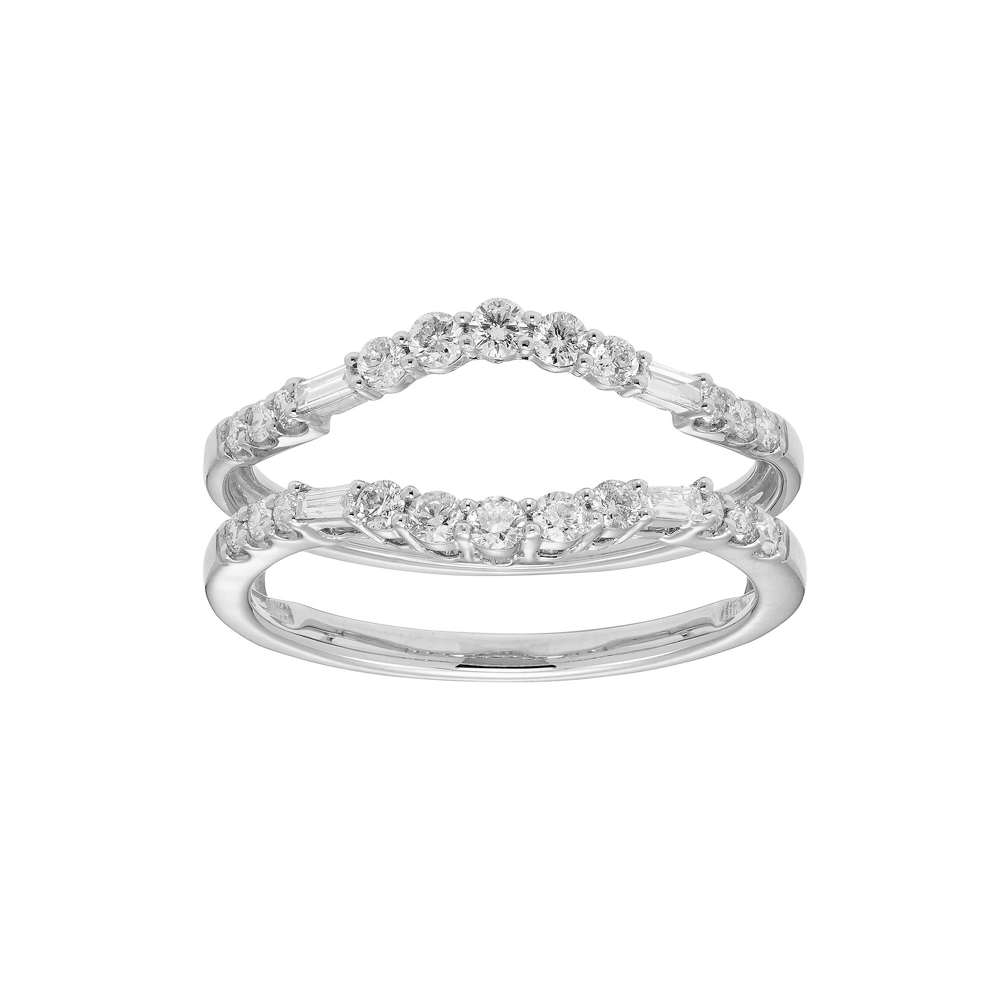 The Regal Collection 14k Gold 1/2 Carat T.W. Diamond Enhancer Wedding Ring,