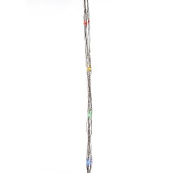 Kurt Adler 78 in Silver Nylon 200 Multi-colored LED Lights
