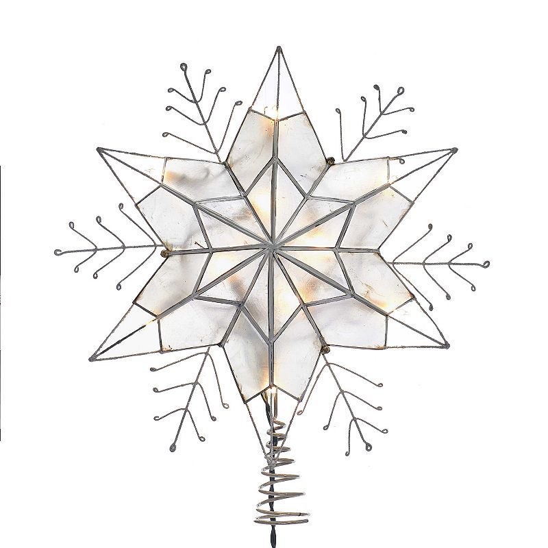 75859225 Kurt Adler 10-Light 6-point Capiz Star Snowflakes  sku 75859225