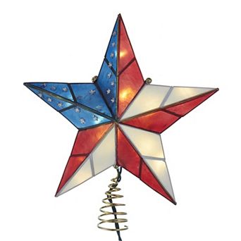 Kurt Adler Capiz American Flag Inspired Star Treetop