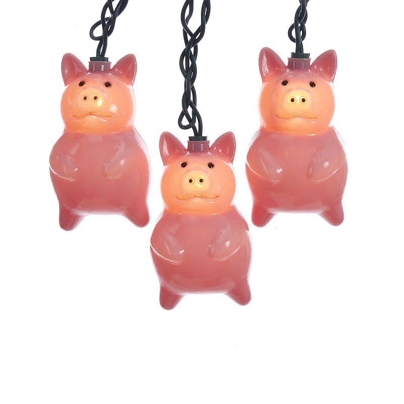 UPC 086131463976 product image for Kurt Adler UL 10-Light Fancy Pigs Light String Set, Pink | upcitemdb.com