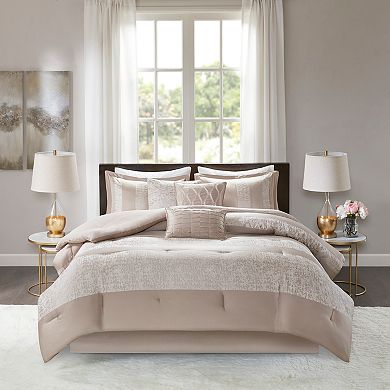 Madison Park 7-piece Elicia Chenille Jacquard Comforter Set