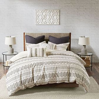 INK+IVY 3 pc Rhea Cotton Jacquard Duvet Cover Set with Shams