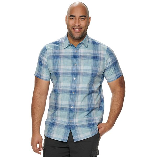 Big & Tall Apt. 9® HEIQ Regular-Fit Patterned Button-Down Shirt