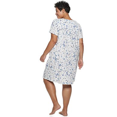 Plus Size Croft & Barrow® Short Sleeve Nightgown
